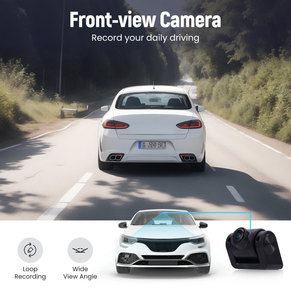 Android 12.0 Double 2 Din Car Stereo GPS CD DVD Player 7 Camera Front and Rear