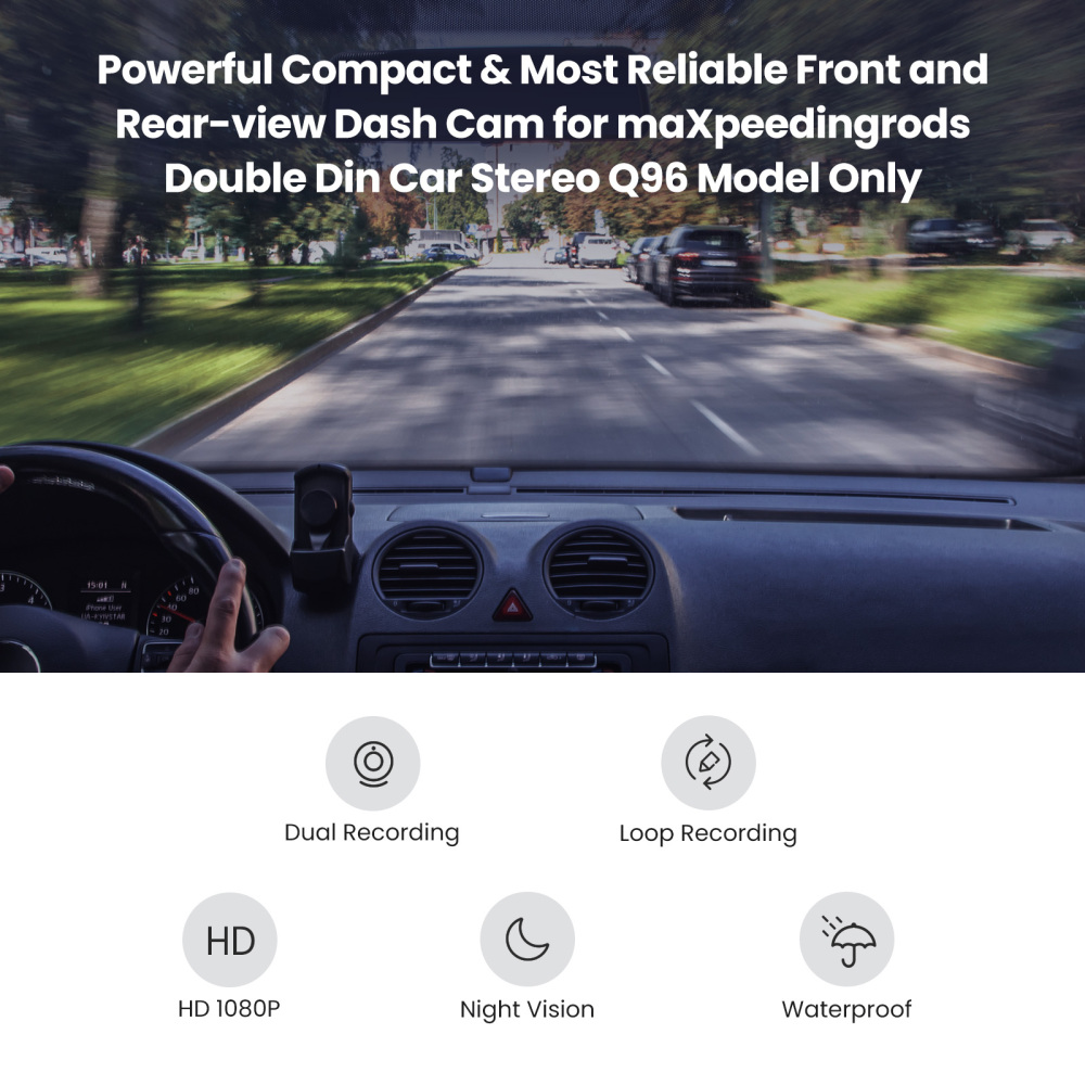 Android 12.0 Double 2 Din Car Stereo GPS CD DVD Player 7 Camera Front and Rear