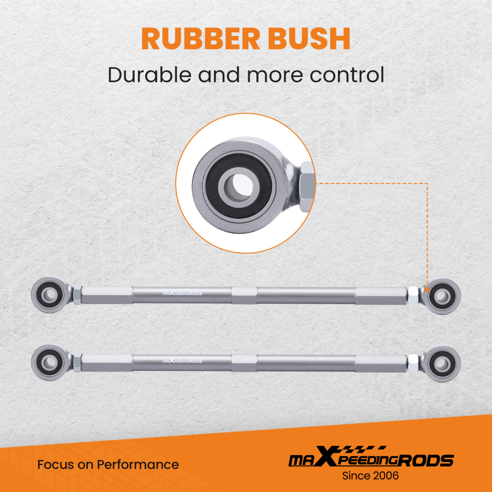 2X BRAS DE COMMANDE INFÉRIEUR ARRIÈRE RÉGLABLE compatible pour MINI COOPER R50 R52 R53 R55