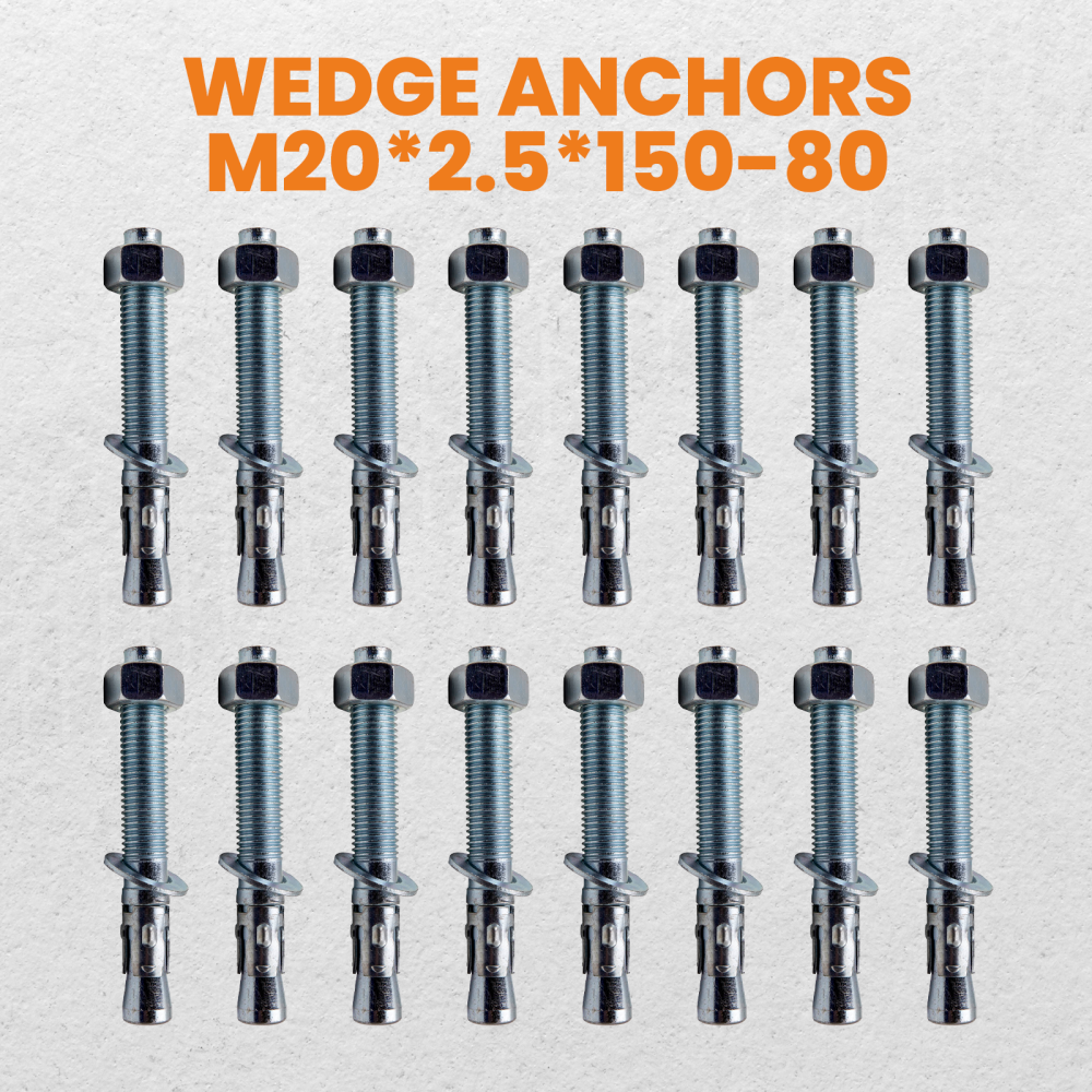 Lift Installation install Kit 16 Wedge Anchor Bolts 30 pack shims w/ Warranty