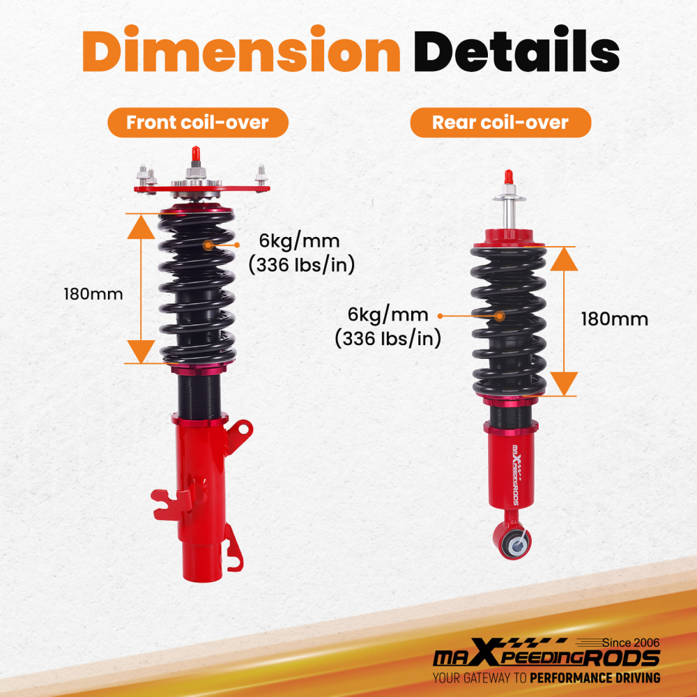 Coilover Suspension Kit New compatible for Mini Cooper S 1.6 R53 Hatchback Cooper Coilovers