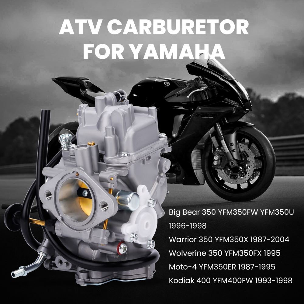 Carburetor Carb Carby Kit compatible for Yamaha Warrior Big Bear Moto-4 YFM350 1987-2004