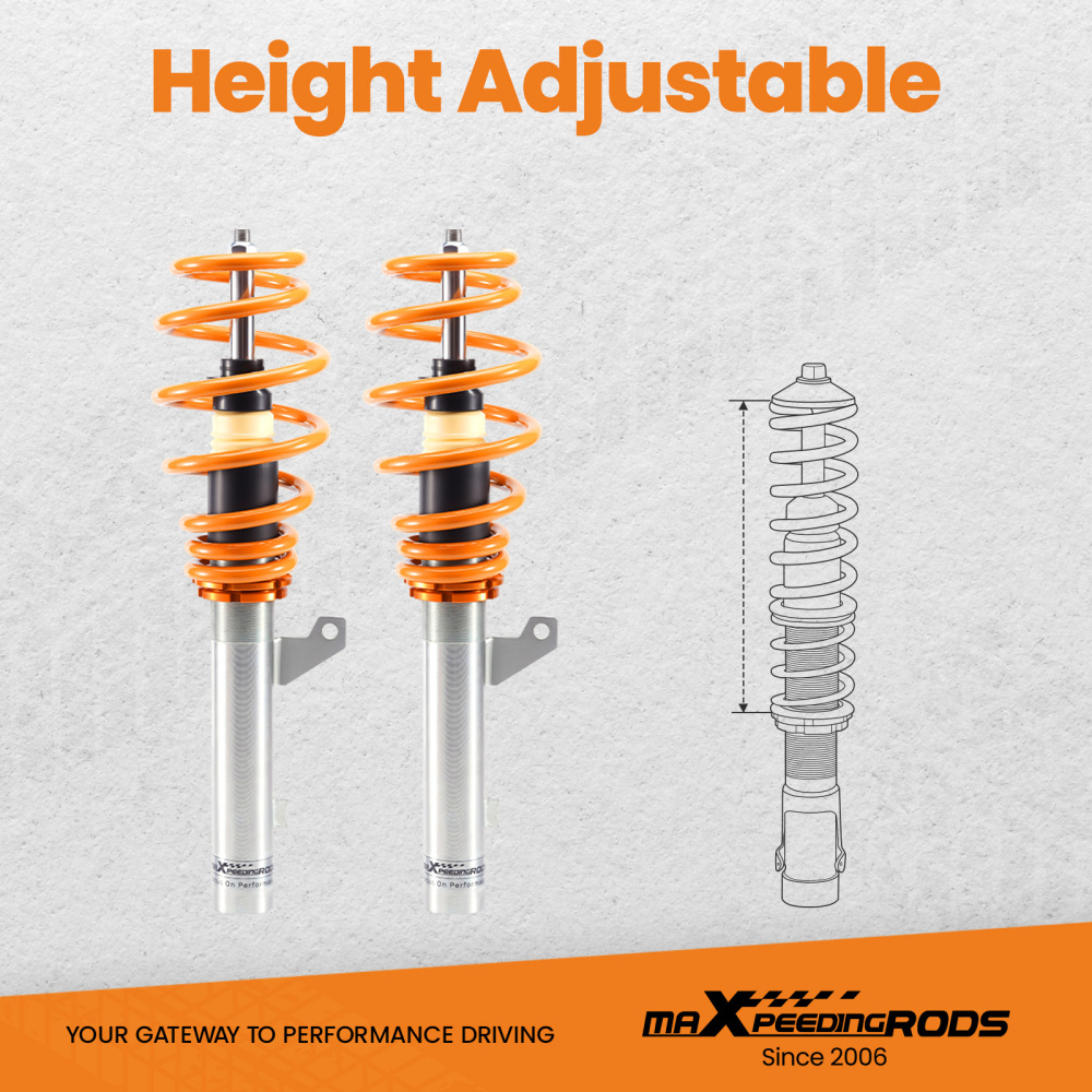 Street Coilovers compatible for VW Caddy Van Mk3 Mk42003-2020 2K 1.2 1.4 1.6 TDi Springs