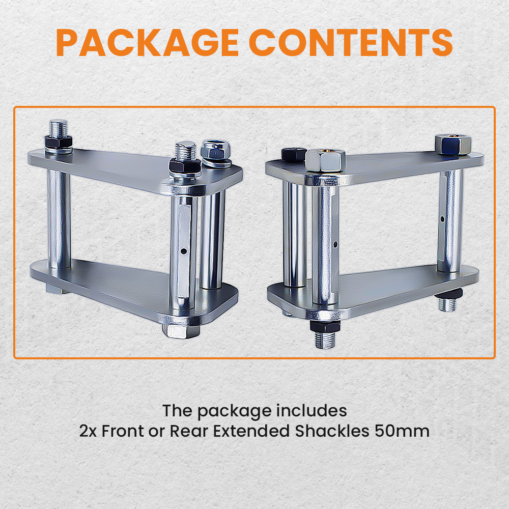 maXpeedingrods Leaf Spring Shackles Compatible for Toyota Landcruiser 73 75 40 60 Series 1990-1999, Extended Shackle Kit 2 Pieces