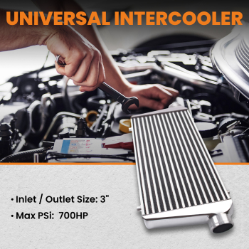 Universal Intercooler 31 x 13 x 3 3 Inlet / Outlet2.5 Aluminum Pipe Kit