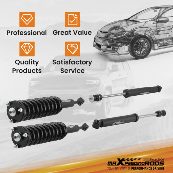 3 Suspension Lift Kit Struts Shocks compatible for Toyota 4Runner 2003-09 FJ Cruiser 07-14