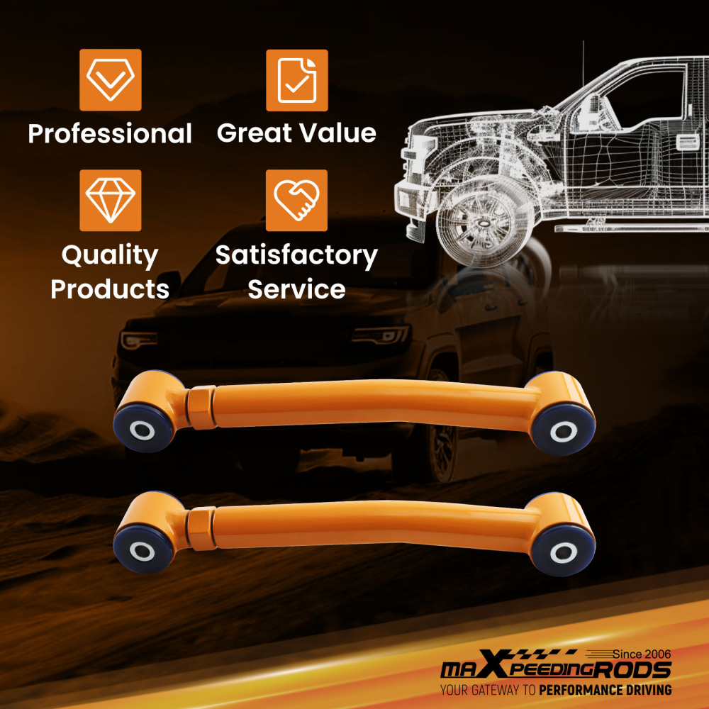 2 Pcs Front Lower Adjustable Control Arm Arms compatible for Jeep Wrangler TJ 1997-2006 suspension arms