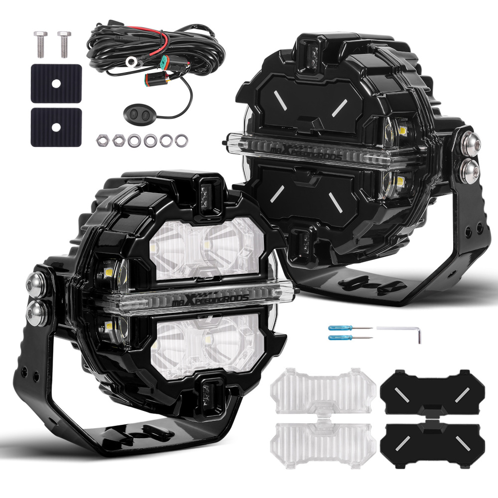 LED Pod Lights 3.5 inch Round Driving Auxiliary Lights 270° Coverage With Covers