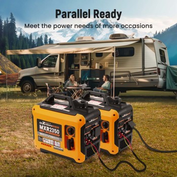 maXpeedingrods 2000W Portable Inverter Generator Petrol Silent, Digital Display, Compact and Lightweight for Camping Electric, RV Travel, Home