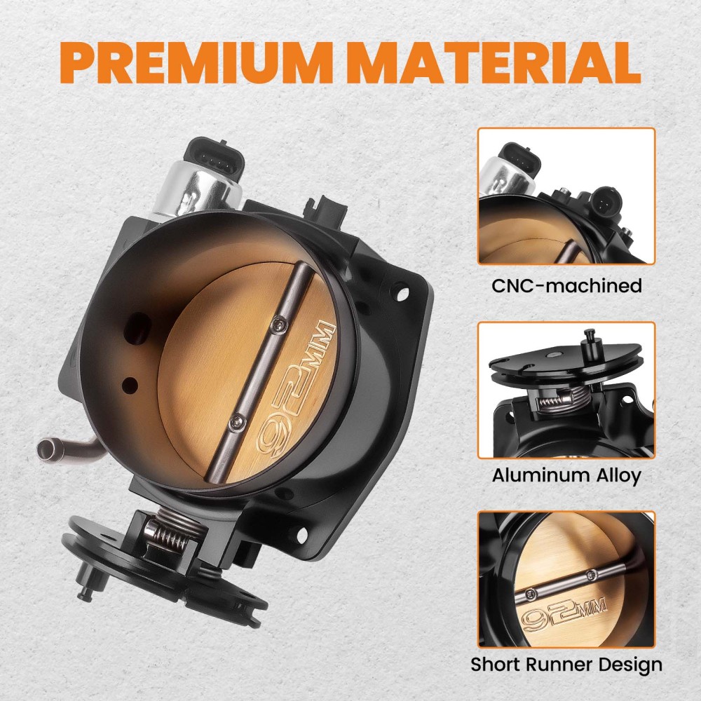 92mm Cable Throttle Body CNC Bolt Compatible For GMC Gen III LS LS1 LS2 LS3 LS6 LS7 LSXH