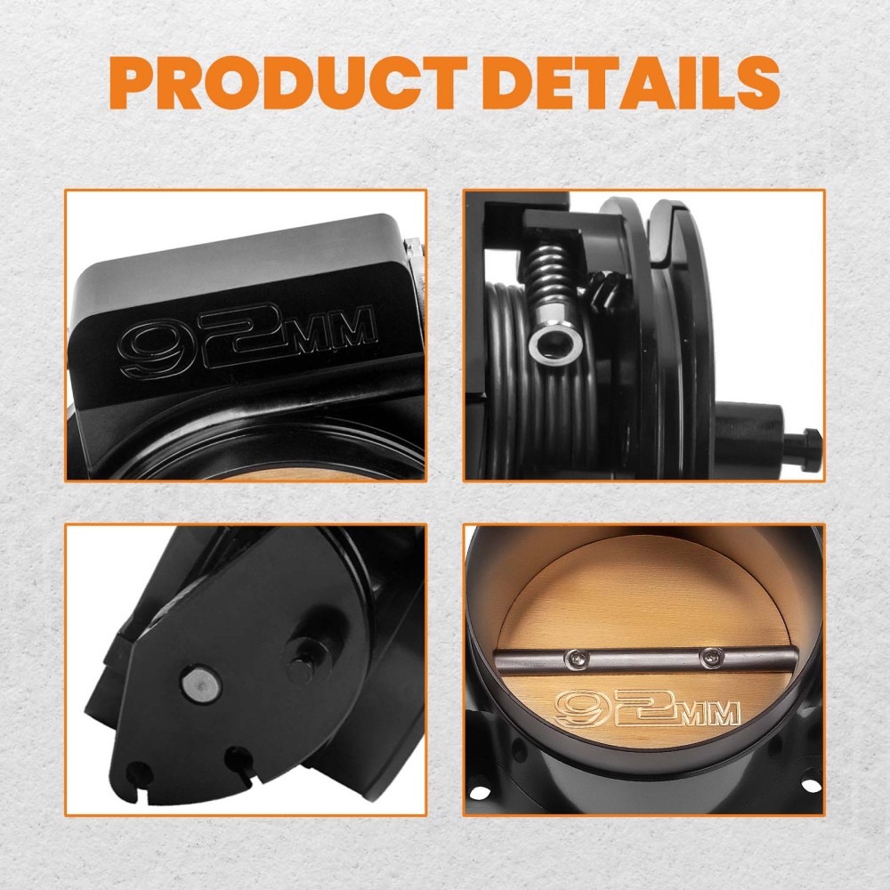 92mm Cable Throttle Body CNC Bolt Compatible For GMC Gen III LS LS1 LS2 LS3 LS6 LS7 LSXH