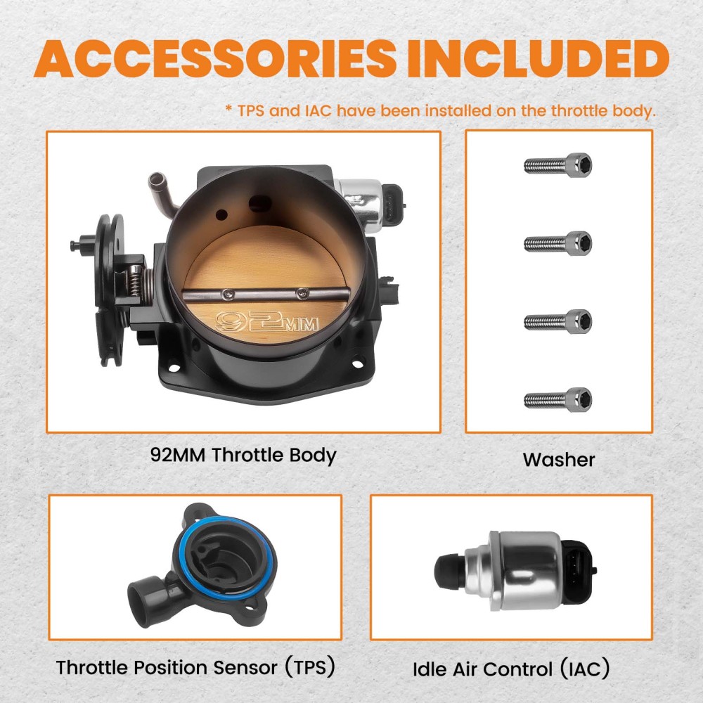 92mm Cable Throttle Body CNC Bolt Compatible For GMC Gen III LS LS1 LS2 LS3 LS6 LS7 LSXH