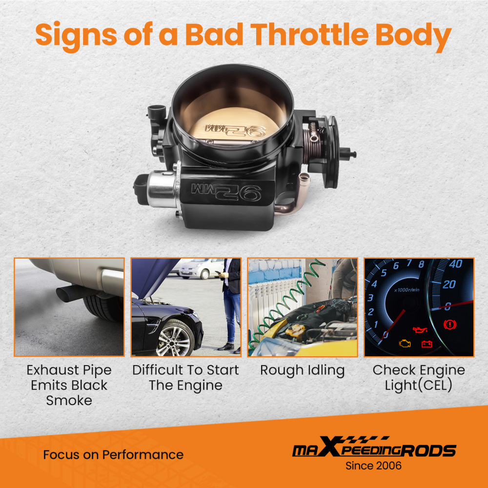 92mm Cable Throttle Body CNC Bolt Compatible For GMC Gen III LS LS1 LS2 LS3 LS6 LS7 LSXH