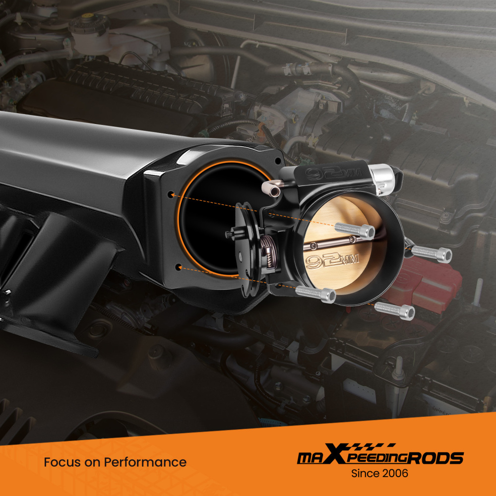 92mm Cable Throttle Body CNC Bolt Compatible For GMC Gen III LS LS1 LS2 LS3 LS6 LS7 LSXH