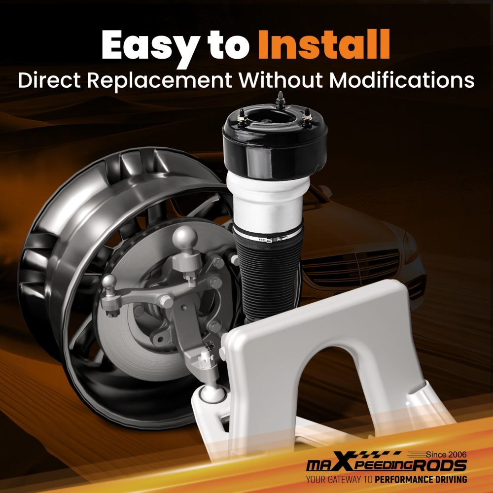 2x Front Air Strut Shock Suspension Spring compatible for Mercedes S Class W221 S 320 CDi