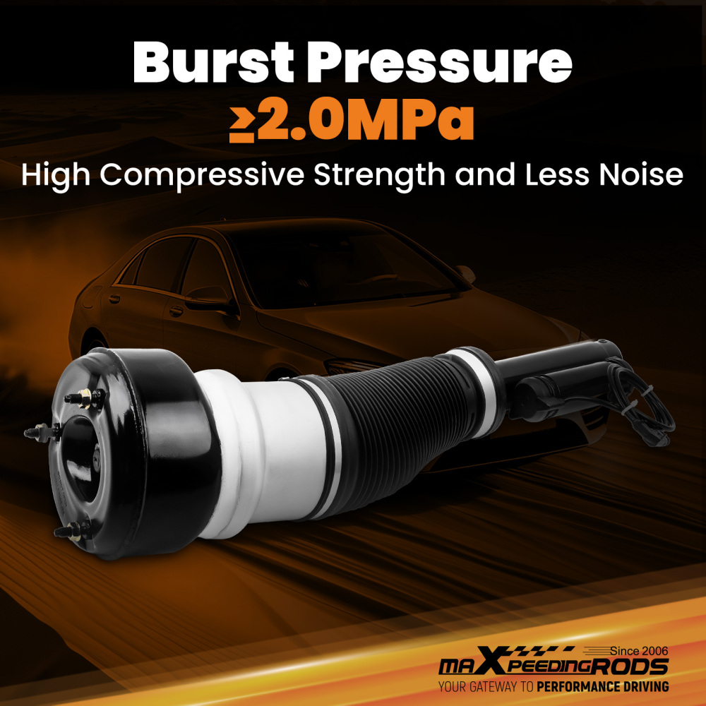 2x Front Air Strut Shock Suspension Spring compatible for Mercedes S Class W221 S 320 CDi