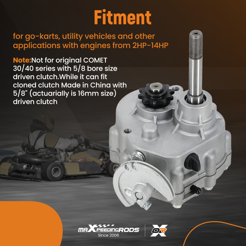 Go Kart Forward Reverse Gear box Set For 2HP-14HP Engine Transmission 5/8 inch