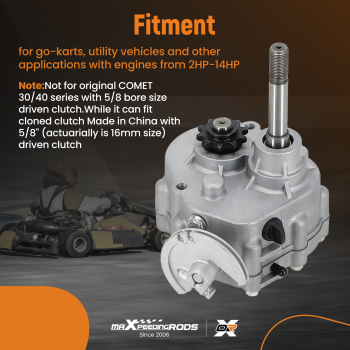 Go Kart Forward Reverse Gear box Set For 2HP-14HP Engine Transmission 5/8 inch