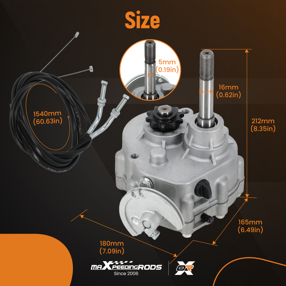 Go Kart Forward Reverse Gear box Set For 2HP-14HP Engine Transmission 5/8 inch