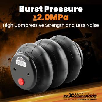 Pair of triple bellows 2600 LBS air bellows spring bellows air suspension for Light Duty