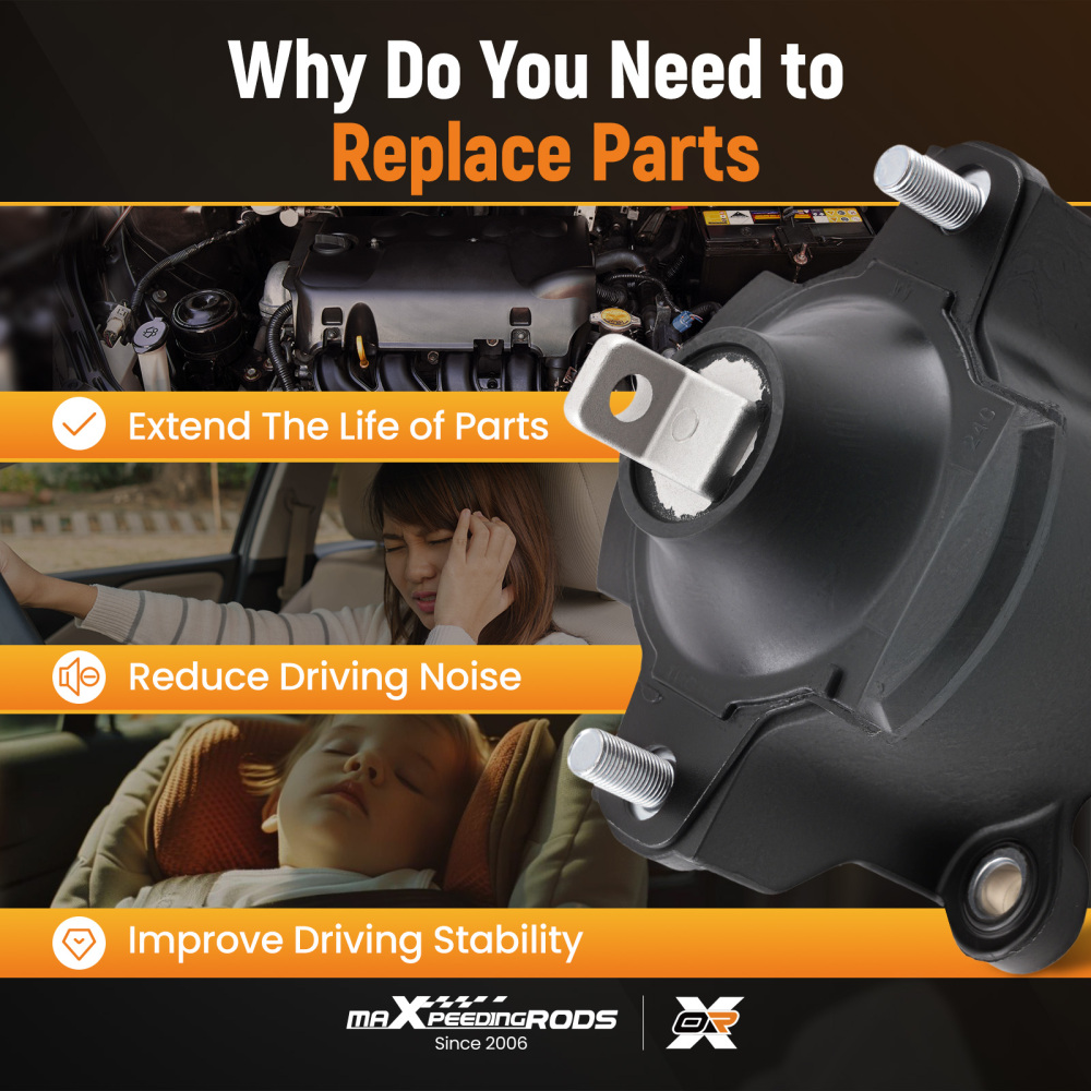 5PCS Engine Motor and Trans Mount compatible for Honda Accord 2.4L 2013-2017 for Auto Trans