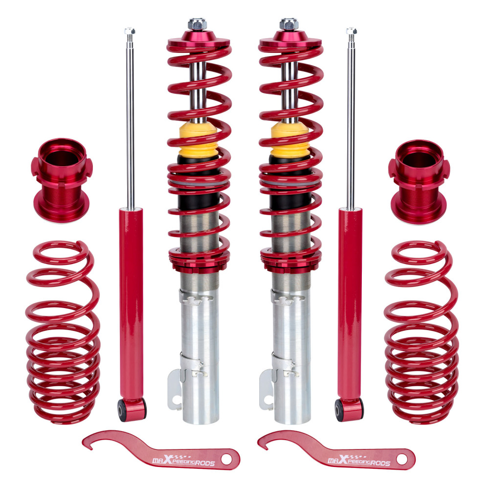 Coilover Coil Spring Over Shock Suspension compatible for VW Golf4 Bora compatible for Seat Leon 1 Lowering Kit