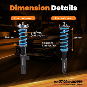MaXpeedingrods T6 COILOVER Lowering Kit compatible for BMW 7-Series RWD (E38) 1995-2001