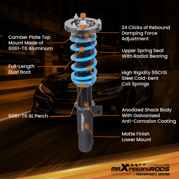 MaXpeedingrods T6 COILOVER Lowering Kit compatible for BMW 7-Series RWD (E38) 1995-2001