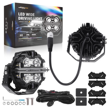 5 178W LED Driving Lights Spot Beam DRL White Amber Pod Lights IP68 270° 6000K