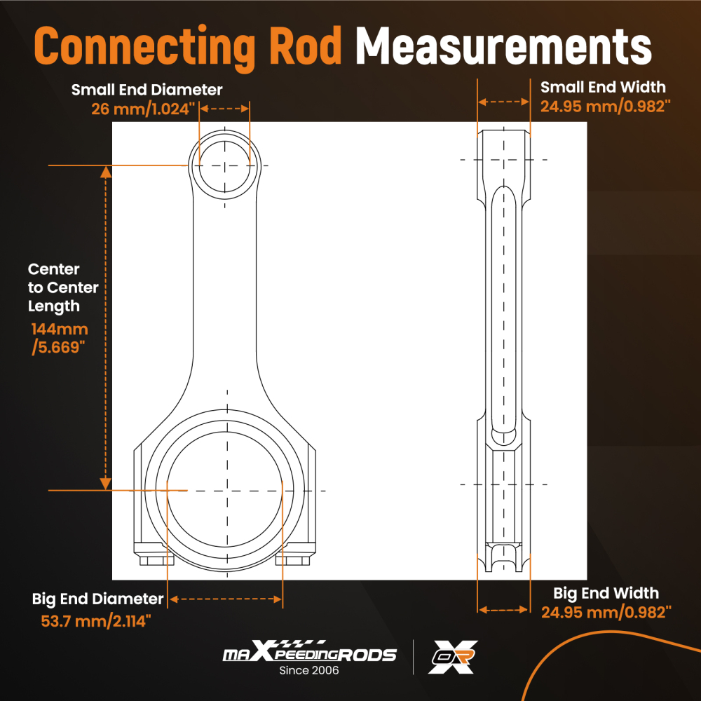 Conrods+ARP Bolts Connecting Rods compatible for VW 1.9L TDI PD130 PD150 1.9 8v 144mm