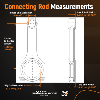 Conrods+ARP Bolts Connecting Rods compatible for VW 1.9L TDI PD130 PD150 1.9 8v 144mm