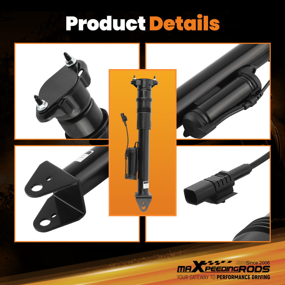 2x Rear Air Ride Suspension Shock compatible for Mercedes Benz MLGL W164 X164 1643200731