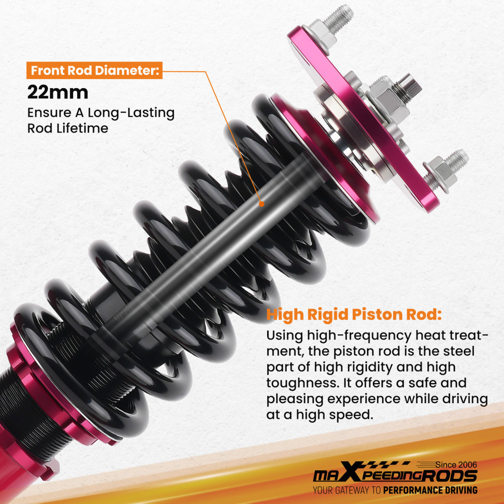 2001 - 2006 compatible for Honda Civic EM2 2001 2002 2003 2004 2005 Adjustable Height Complete Set Coilovers Lowering Kit