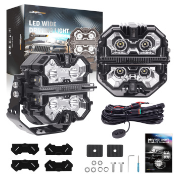 Kit luci di guida a LED compatibile per Jeep UTV Spot Beam Side Shooter 21360LM Bianco 6000K