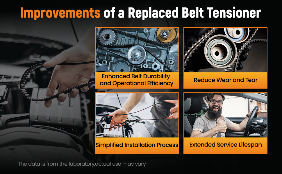 Belt Tensioner Assembly compatible for Cadillac Escalade 2003-2006 12554027 V8 Engine