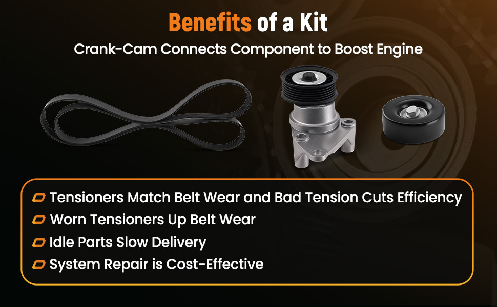 Belt Tensioner Assembly compatible for Cadillac Escalade 2003-2006 12554027 V8 Engine