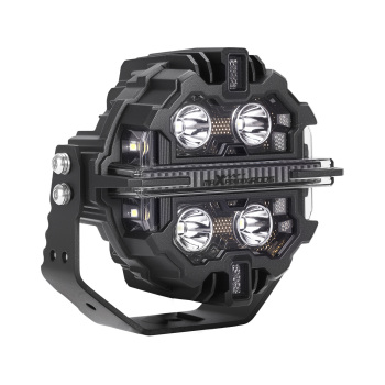 Luci LED Pod da 5pollici, fascio luminoso RGB DRL, luce fuoristrada bianca ambra