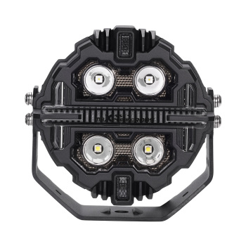 Luci LED Pod da 5pollici, fascio luminoso RGB DRL, luce fuoristrada bianca ambra