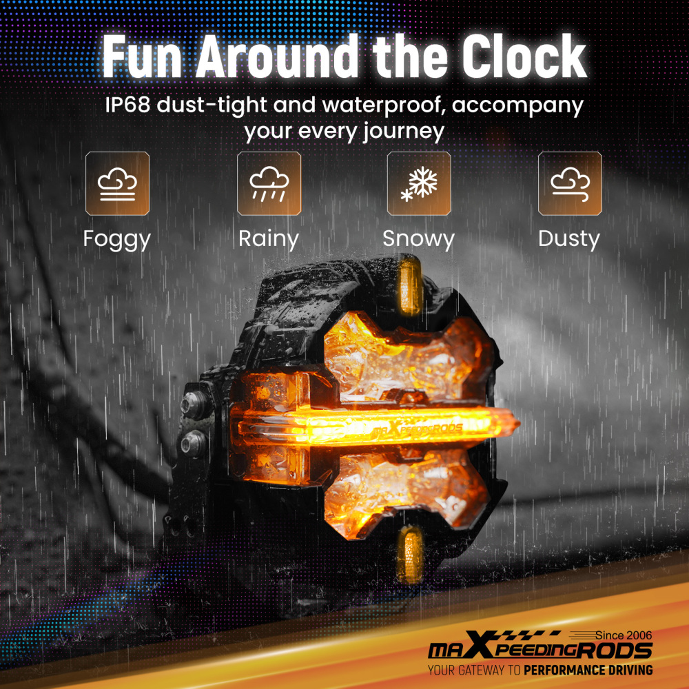 Maxpeedingrods Driving Auxiliary Light Universal 3.5inch 160W LED Light Pods Offroad Driving light