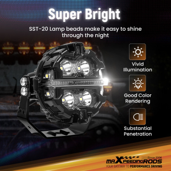 Maxpeedingrods Driving Auxiliary Light Universal 3.5inch 160W LED Light Pods Offroad Driving light