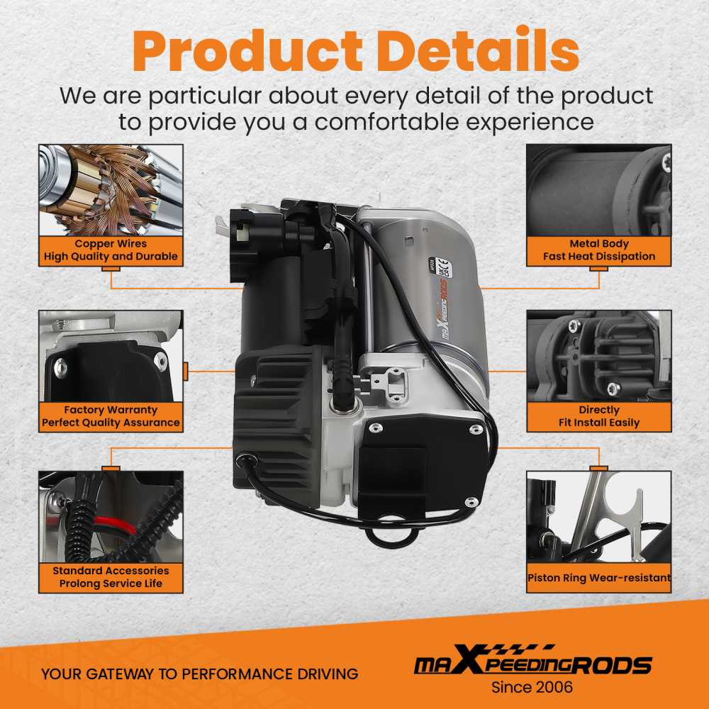 Air Suspension Compressor Pump compatible for Audi Q7 4L all engine 2006-2015