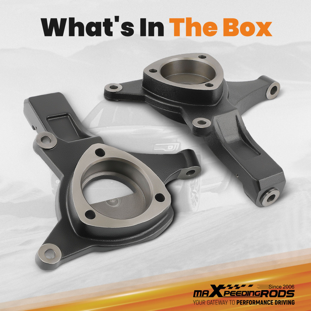 4.5 Front Lift Spindles compatible for Chevrolet Silverado GMC Sierra 1500 2WD 2007-2017