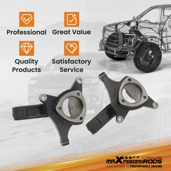 4.5 Front Lift Spindles compatible for Chevrolet Silverado GMC Sierra 1500 2WD 2007-2017