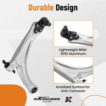 Aluminum Front Lower Control Arms Compatible for Chevy Cobalt 2005-2010 HHR Pontiac G5