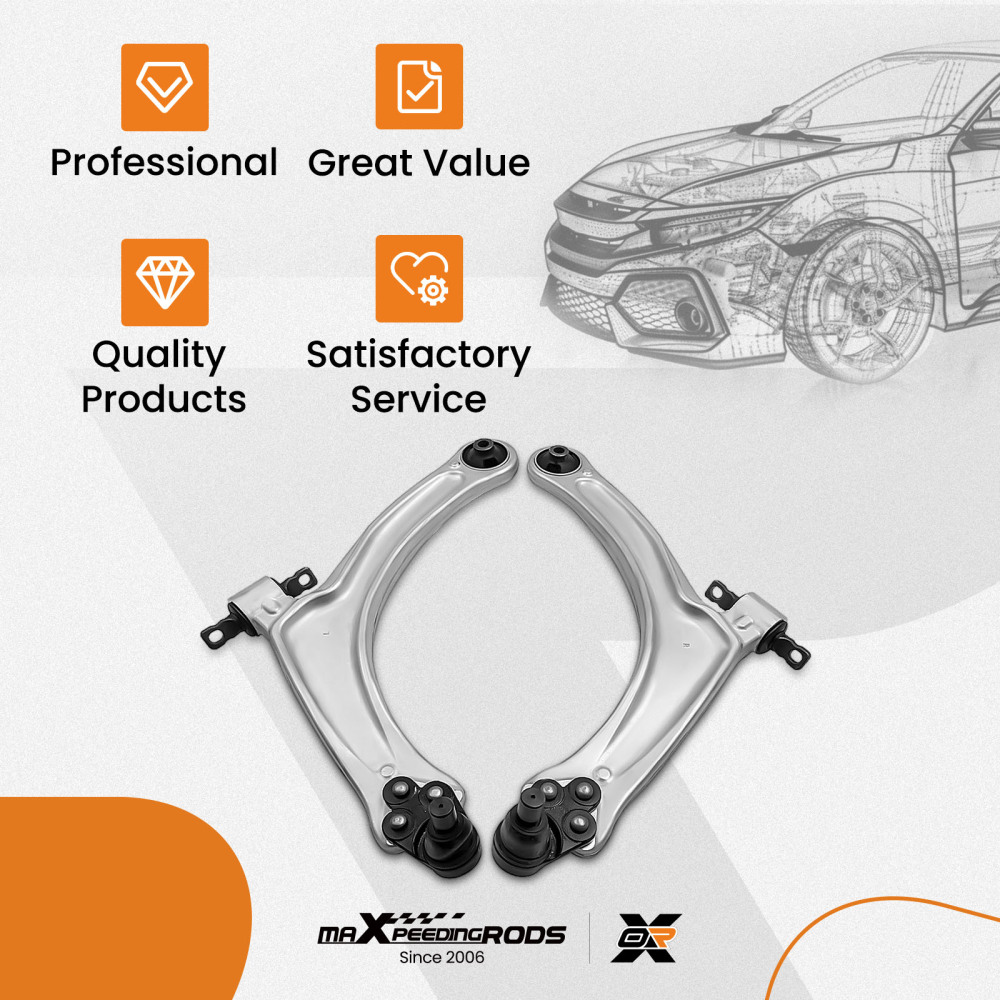 Aluminum Front Lower Control Arms Compatible for Chevy Cobalt 2005-2010 HHR Pontiac G5