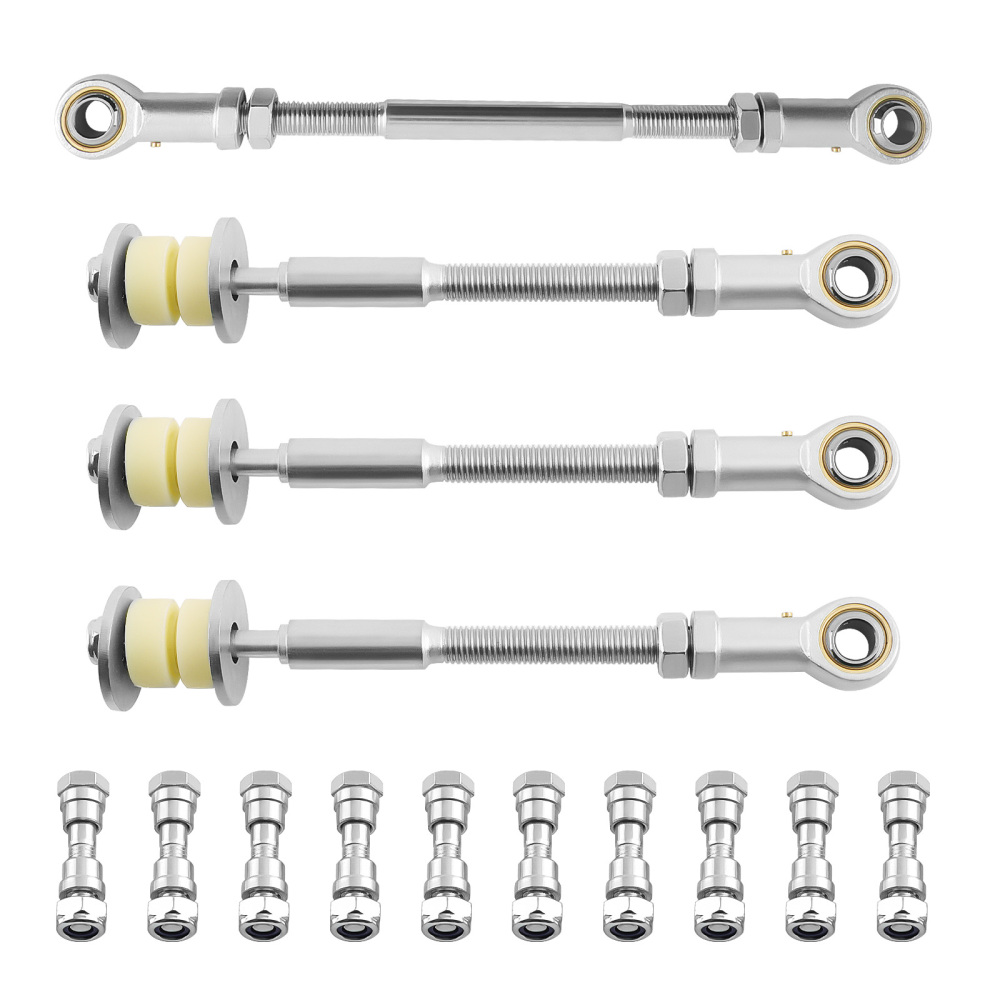 4 FrontRear Adjustable Sway Bar Link Kit compatible for Nissan Patrol GU Y61 2-8 Lift