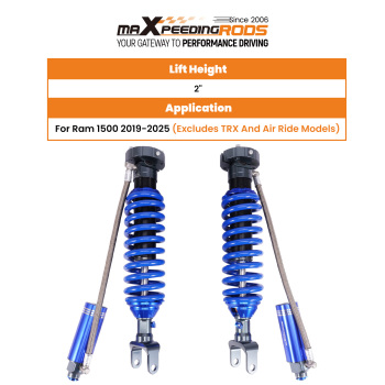 Damping Adjustable Reservoir Front Shock Kit compatible for Ram 1500 2019-2025