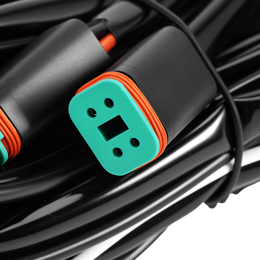 2 PCS 4.5x2.5 Inch LED Off-Road Lights 80W Spot Flood Combo Beam with Amber/White DRL for Trucks SUV Pickup ATV Motorcycles,with Black/Yellow Light Covers