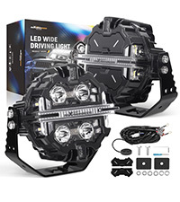 5 212W LED Driving Light Spot Beam RGB DRL For SUV 4X4 ATV Off Road Round IP68