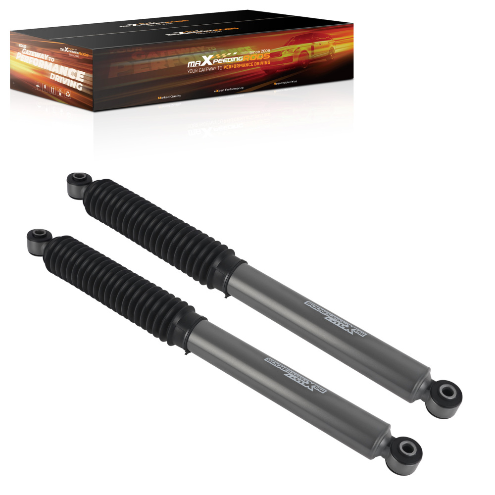 18mm Rod Rear Shock Set compatible for Ram 1500 4WD 2011-2018 Lifted 0-3 with Dust Cover